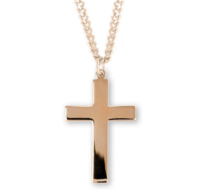 Gold Over Sterling Silver Latin Style Cross