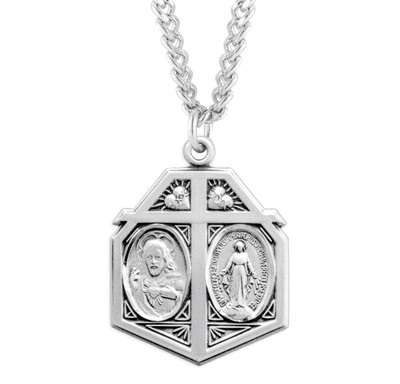 Sterling Silver 4-Way Medal
