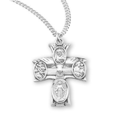 Sterling Silver 4-Way Medal