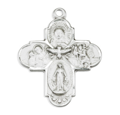 Sterling Silver 4-Way Medal