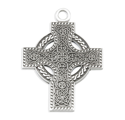 Sterling Silver Irish Celtic cross Pendant