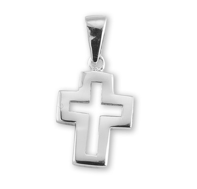 Sterling Silver Cut Out Cross