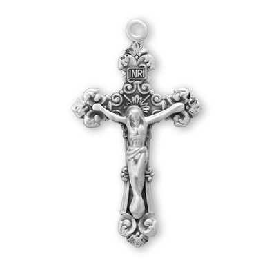 Sterling Silver Fancy Filigree Crucifix