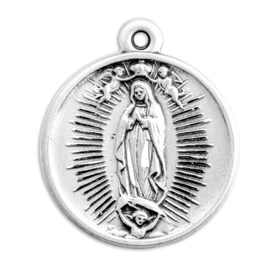 Our Lady of Guadalupe Round Sterling Silver Medal