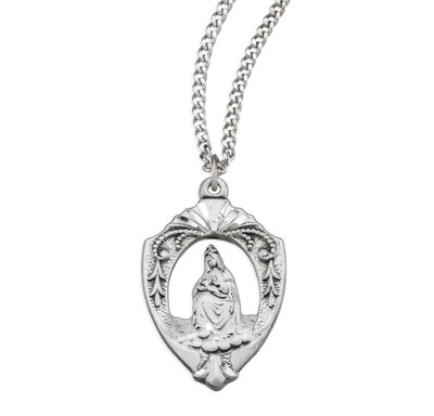Our Lady of Laleche English Version Sterling Silver Medal