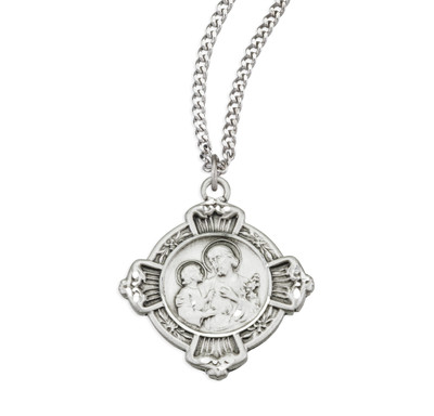 Sterling Silver St. Joseph Cross Medal