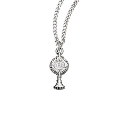 Sterling Silver Monstrance Pendant