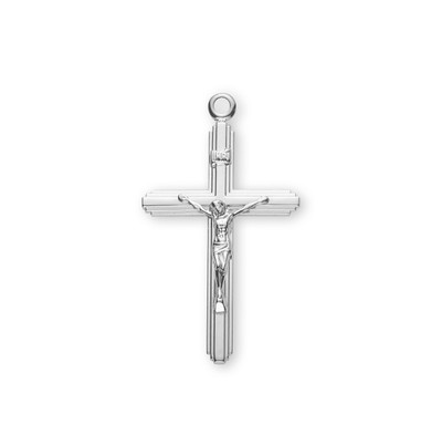 Inlayed Sterling Silver Crucifix