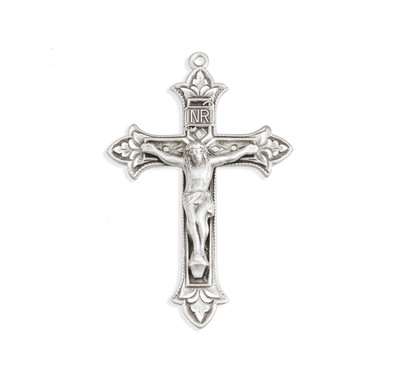 Sterling Silver Fleur De Lis Cross