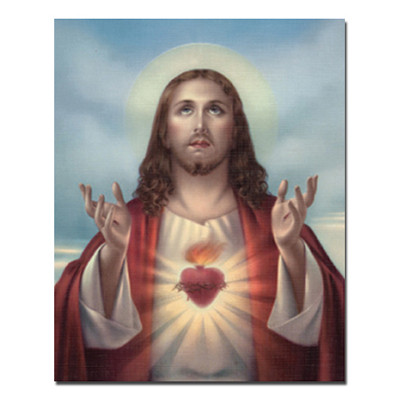 SACRED HEART OF JESUS OPEN ARMS CARDED 8x10 PRINT FOR FRAMING