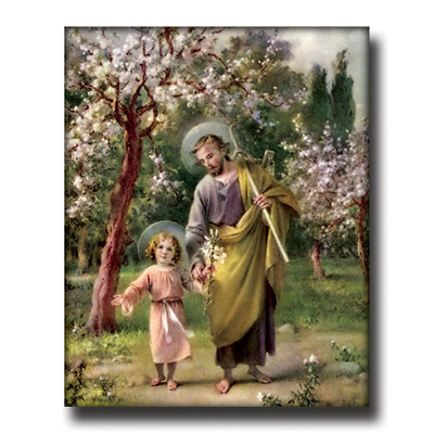 SAINT JOSEPH W/CHILD CARDED 8x10 PRINT FOR FRAMING