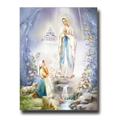 OL LOURDES CARDED 8x10 PRINT    FOR FRAMING