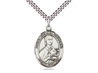 St. Gemma Galgani - Oval Patron Saint Series
