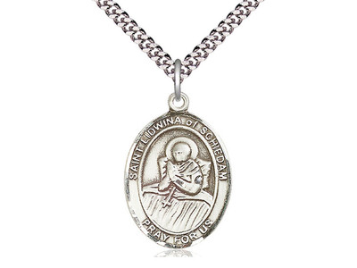 St. Lidwina of Schiedam - Oval Patron Saint Series