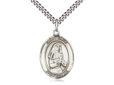 St. Emily de Vialar - Oval Patron Saint Series