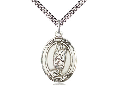St. Victor of Marseilles - Oval Patron Saint Series