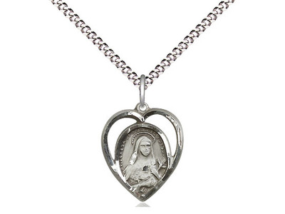St. Theresa - Heart Shaped Pendant