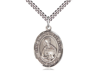 St. Edmund Of East Anglia - Oval Patron Series