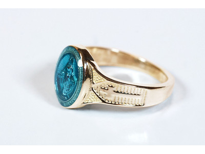 Miraculous Ring with Blue Epoxy