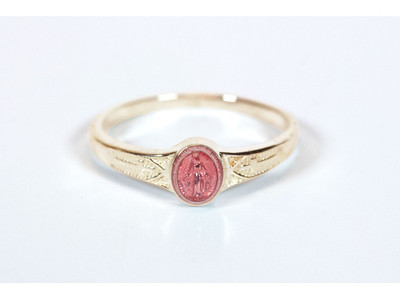 Miraculous Ring with Pink Epoxy