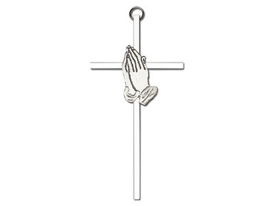 Praying Hands Cross - 6 Inch