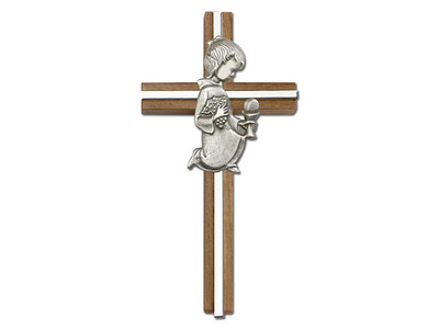 Communion Girl Wall Cross - 6 Inch