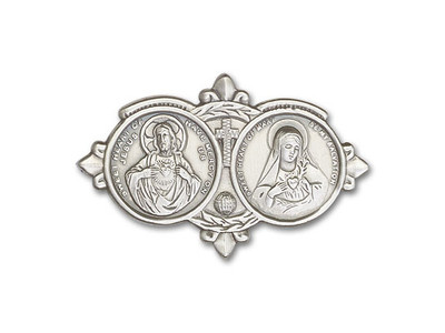 Jesus & Mary Visor Clip