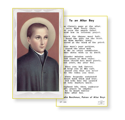 To An Alter Boy Holy Card