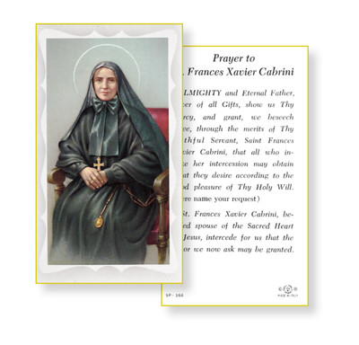 Saint Frances Xavier Cabrini Holy Card