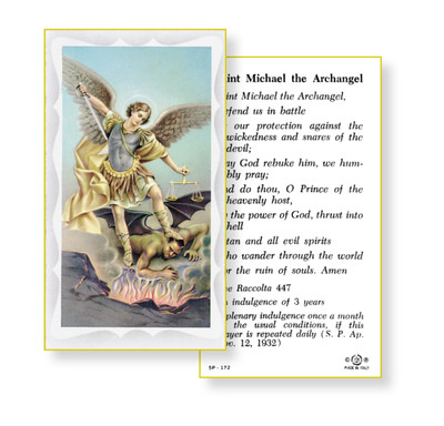 Saint Michael the Archangel Holy Card