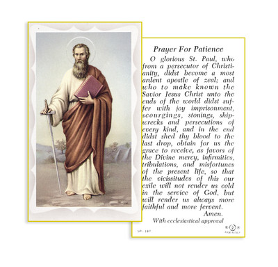 Saint Paul Holy Card