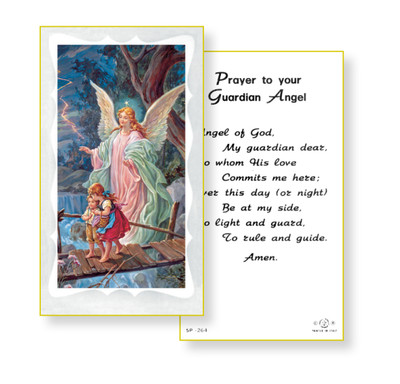 Guardian Angel Holy Card