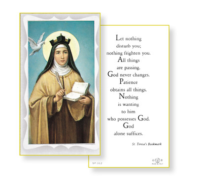 Saint Teresa of Avila Holy Card