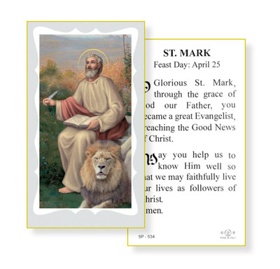 Saint Mark Holy Card
