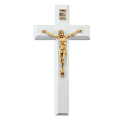 White Wood Crucifix