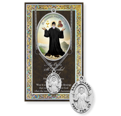 Saint Charbel Biography Pamphlet and Patron Saint Medal