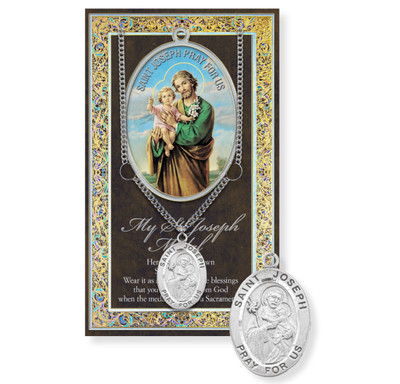 Saint Joseph Biography Pamphlet and Patron Saint Medal