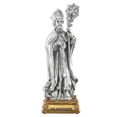 St. Patrick of Ireland Pewter Statue
