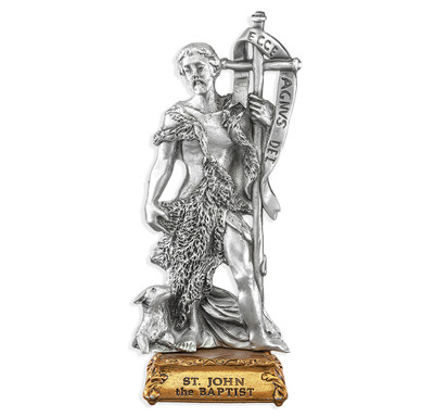 St. John the Baptist Pewter Statue