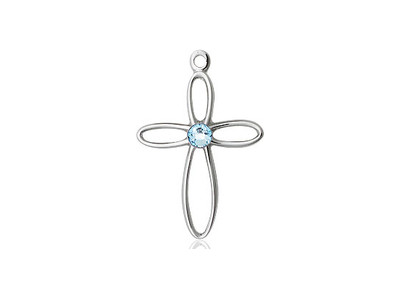 Loop Cross - Birthstone Pendant