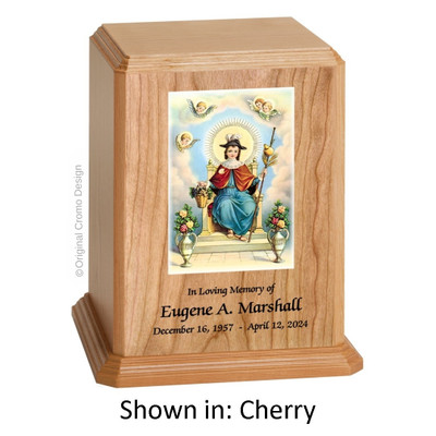 Child of Atocha Cherry Wood Urn 