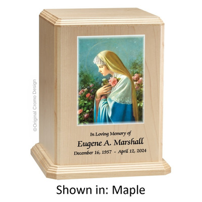 Mystical Rose Maple Wood Urn 