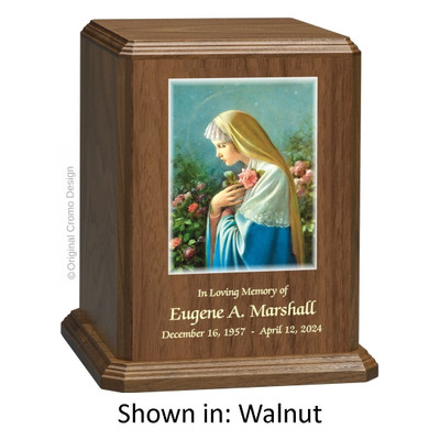 Mystical Rose Walnut Wood Urn 
