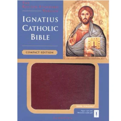 Ignatius Bible (Compact) Burgundy with Zipper