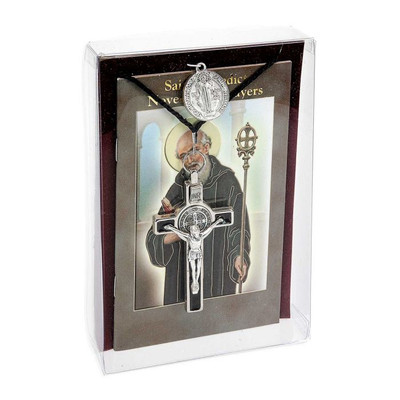 St. Benedict Cross -  Medal and Devotional Book