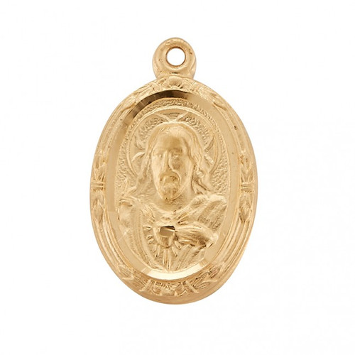Gold Over Sterling Silver Scapular Medal