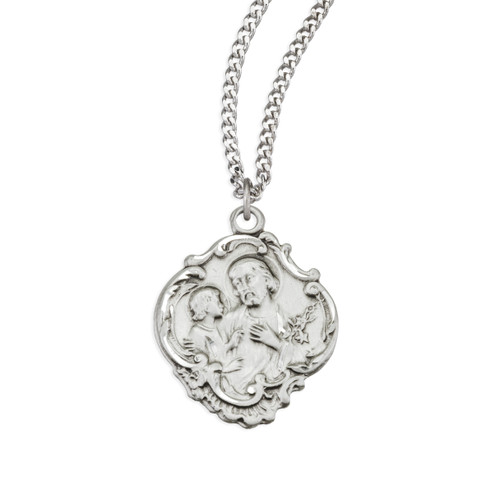 Sterling Silver St. Joseph Baroque Medal