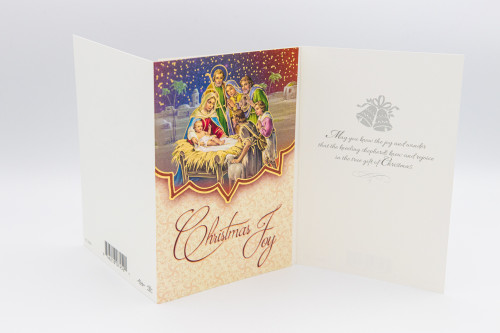 Drummer Boy and Bethlehem with a Shepherd Christmas Card (10 pack)