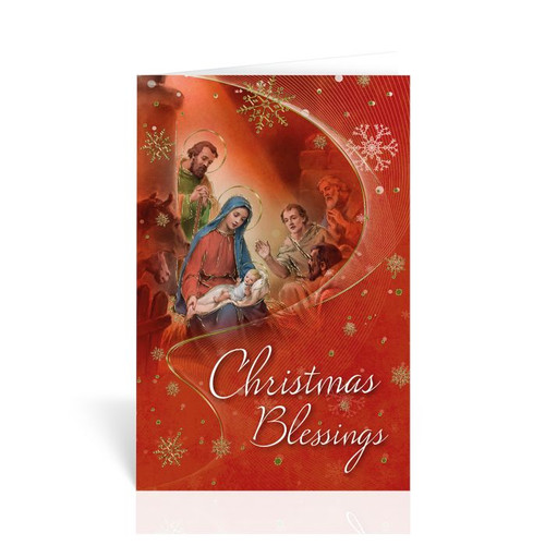 Nativity Christmas Blessings Christmas Card (10 pack)