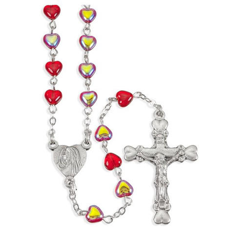 Red Heart Shaped Rosary